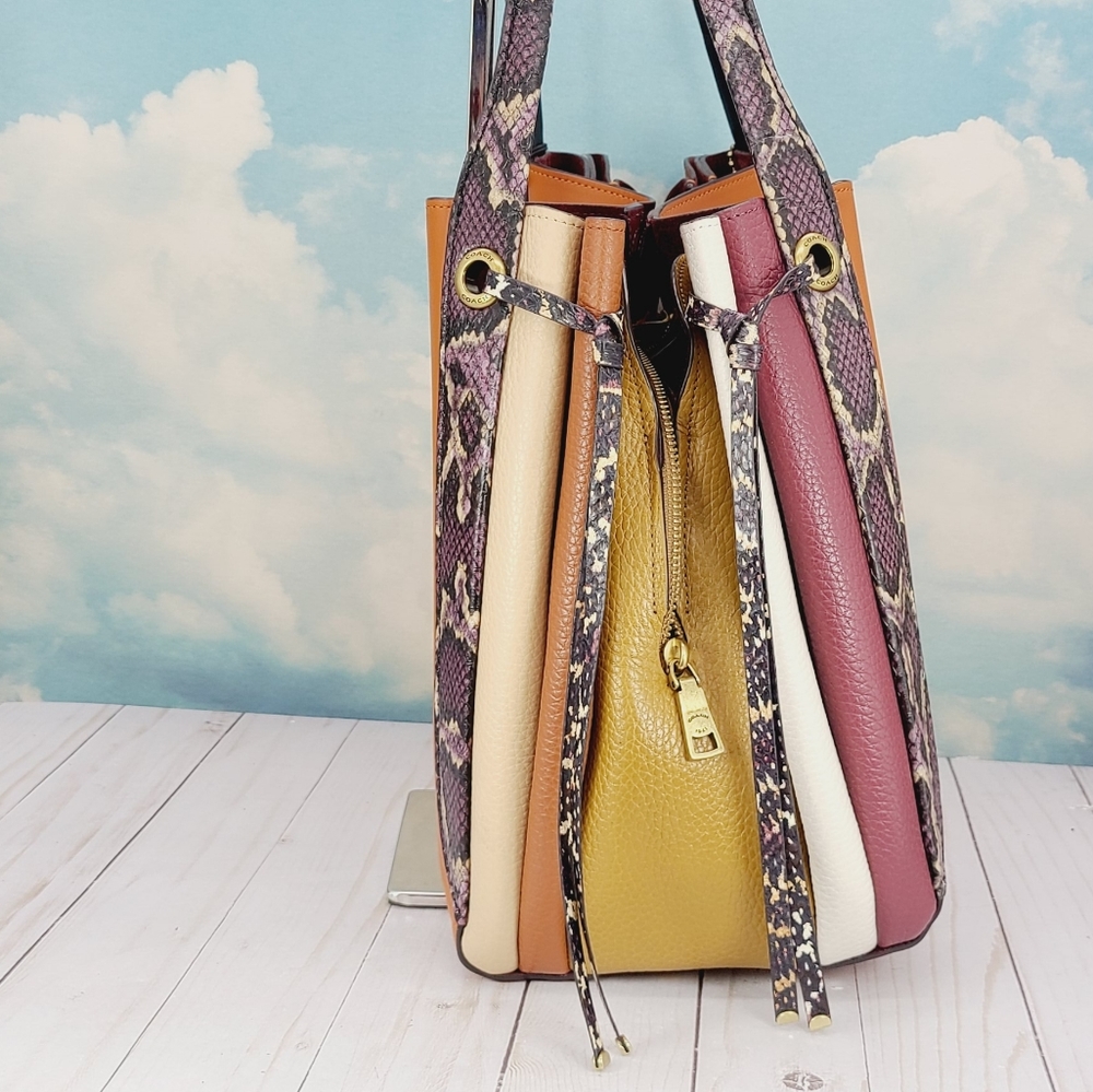 COACH Harmony Hobo Colorblock Snakeskin - Picture 3 of 15
